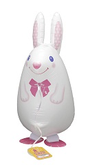 Walking Pet Animal Balloon - White Rabbit